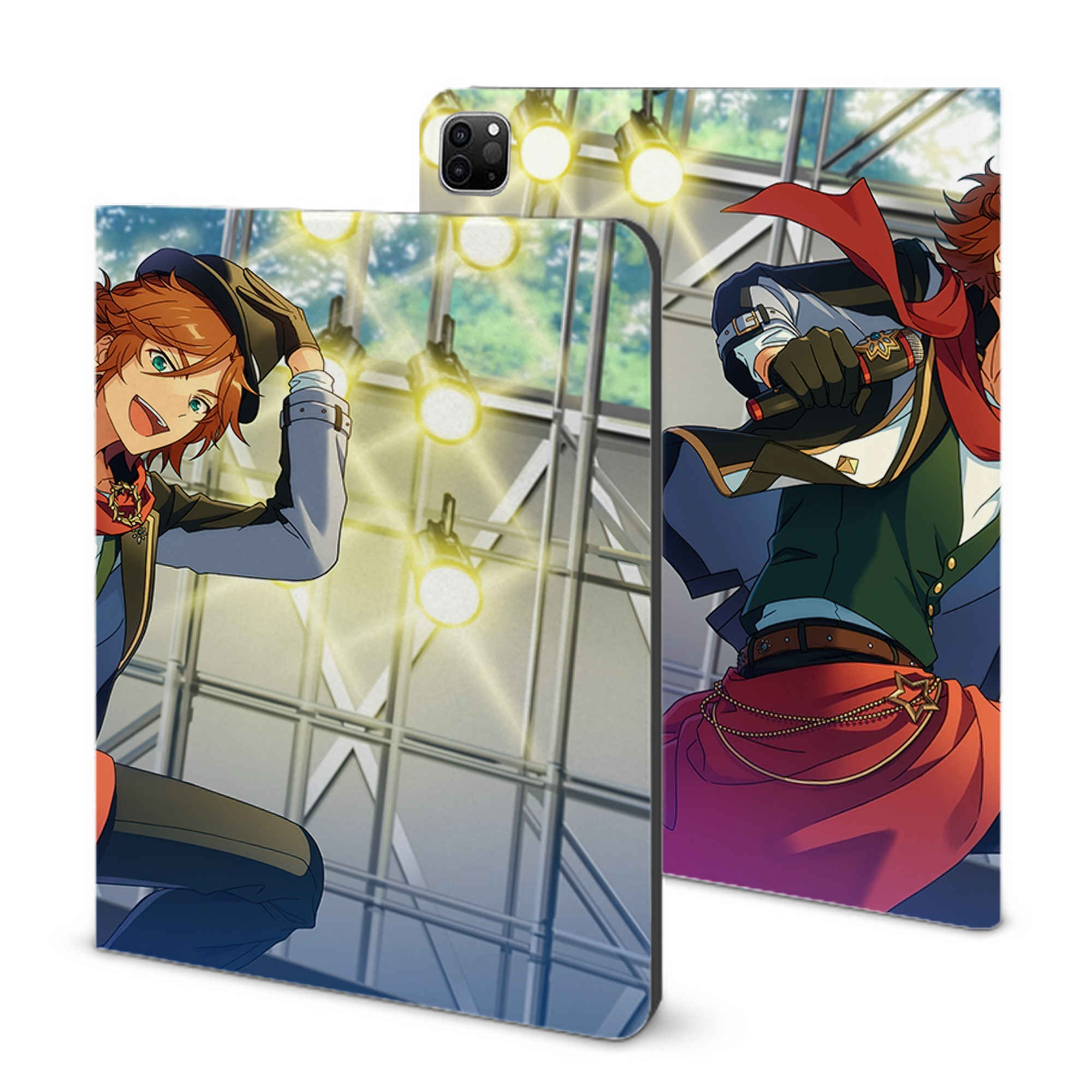 （画像用） あんさんぶるスターズ! Ensemble Stars IPad ケース ブック型 PUレザー TPU 耐衝撃 軽量 薄型 ペン収納なし 全面保護 IPad 各モデル対応